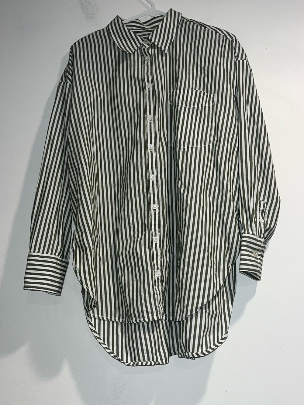 MAEVE The Bennet striped long sleeve button down shirt